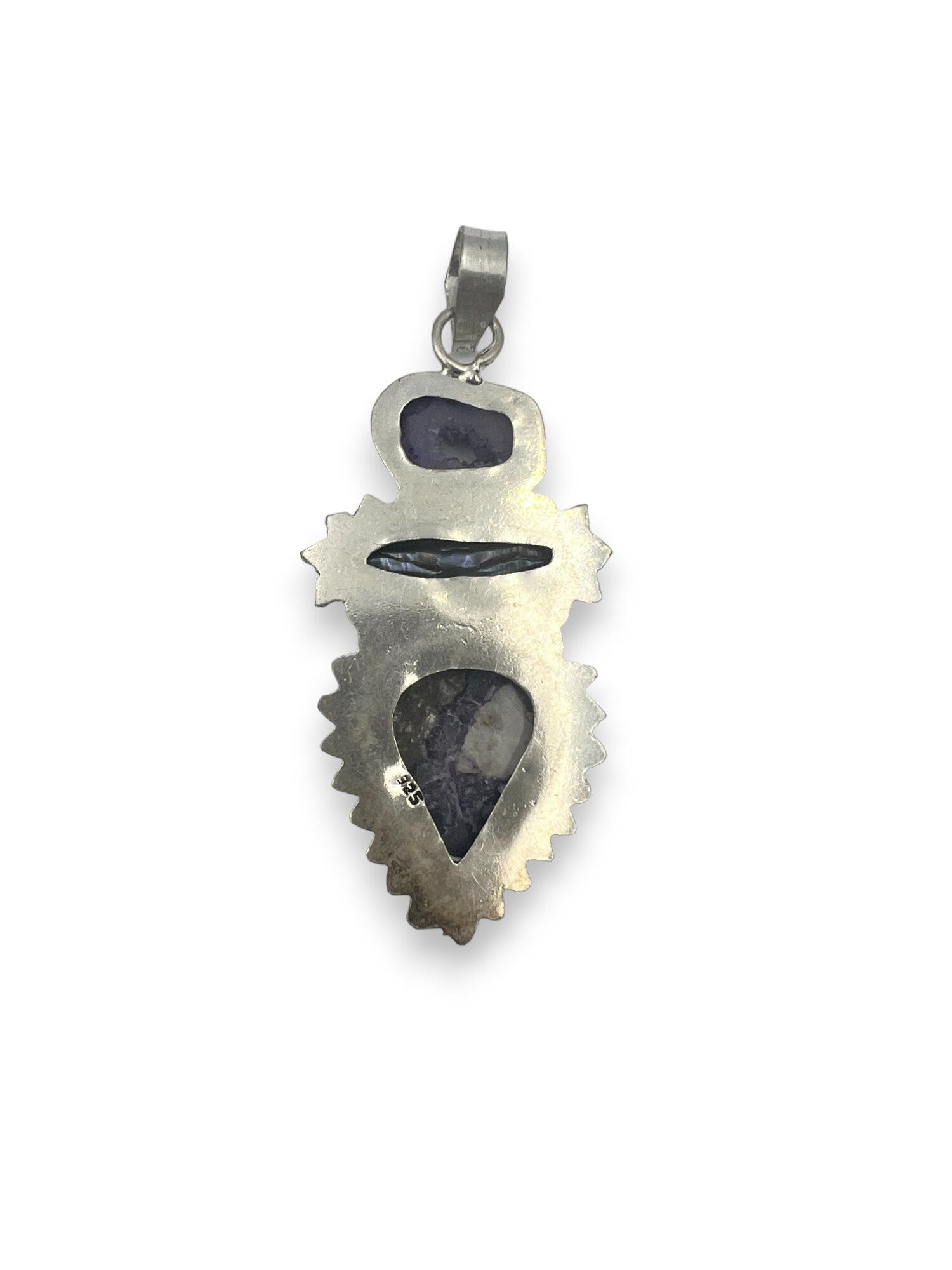 Vintage Sterling Silver Amythyst and Geode Pendant