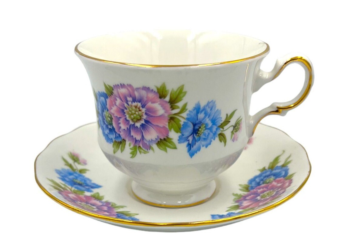 Vintage Floral Tea Cup and Saucer