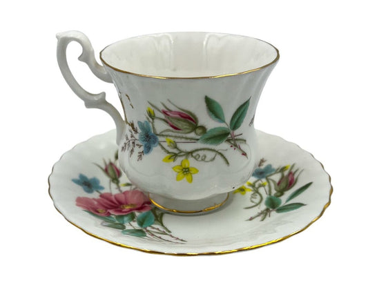 Vintage Floral Tea Cup and Saucer