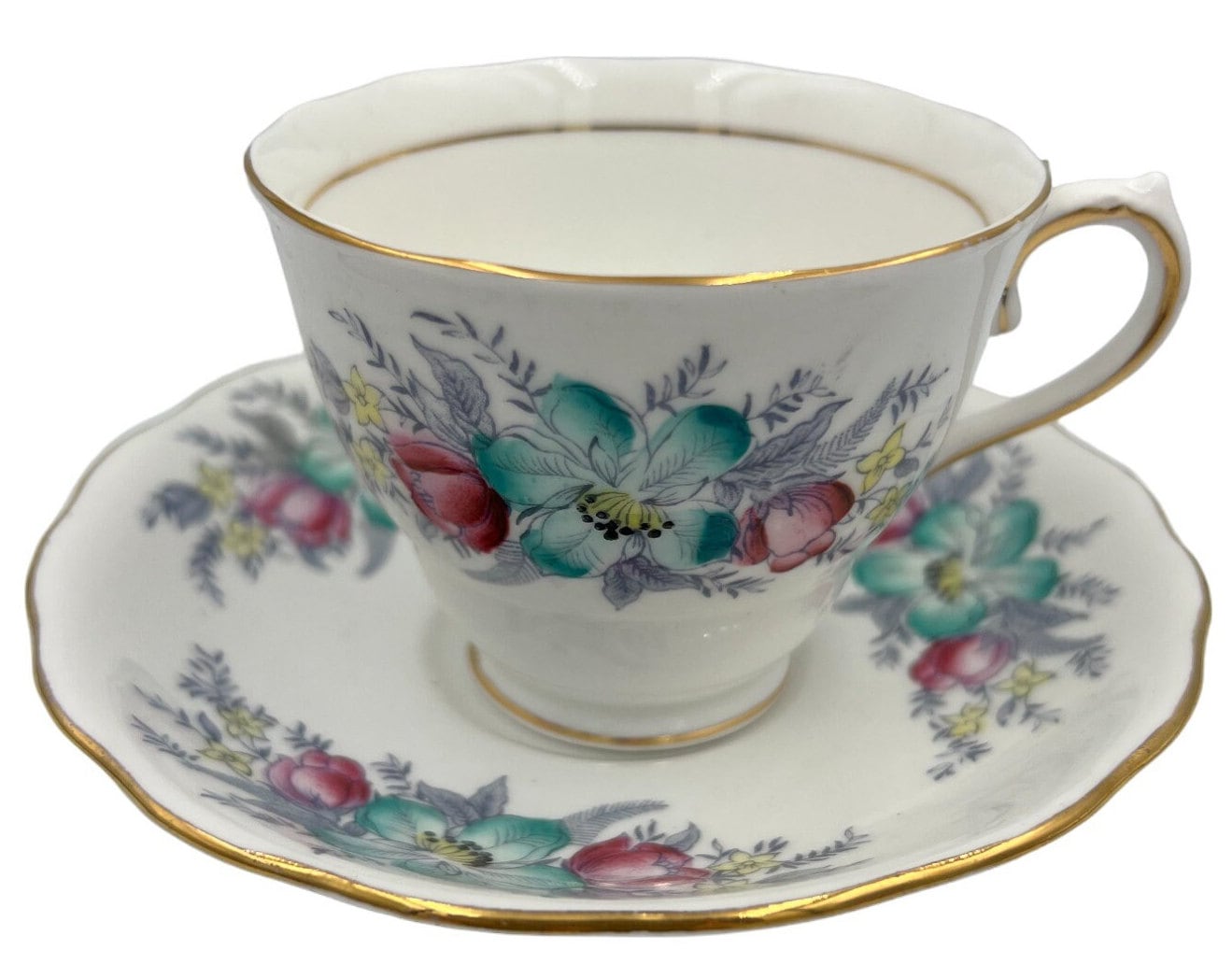 Vintage Floral Tea Cup and Saucer