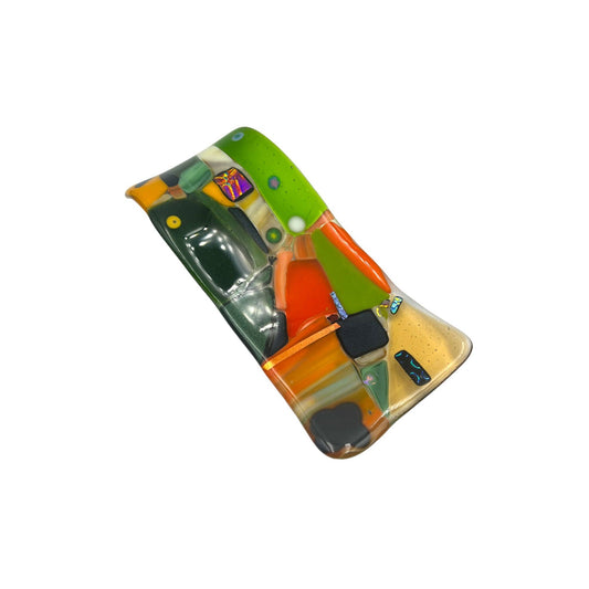 Liz Train Hand Blown Glass Abstract Tray