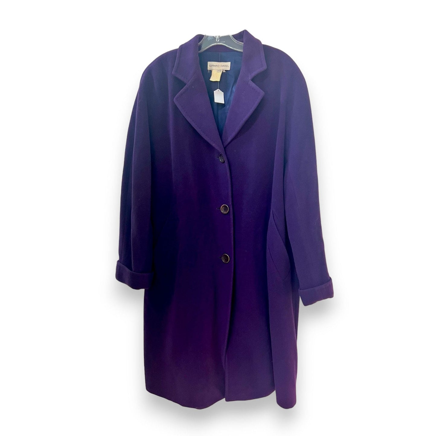 Vintage Purple Wool Coat by Gerard Darel Size 42