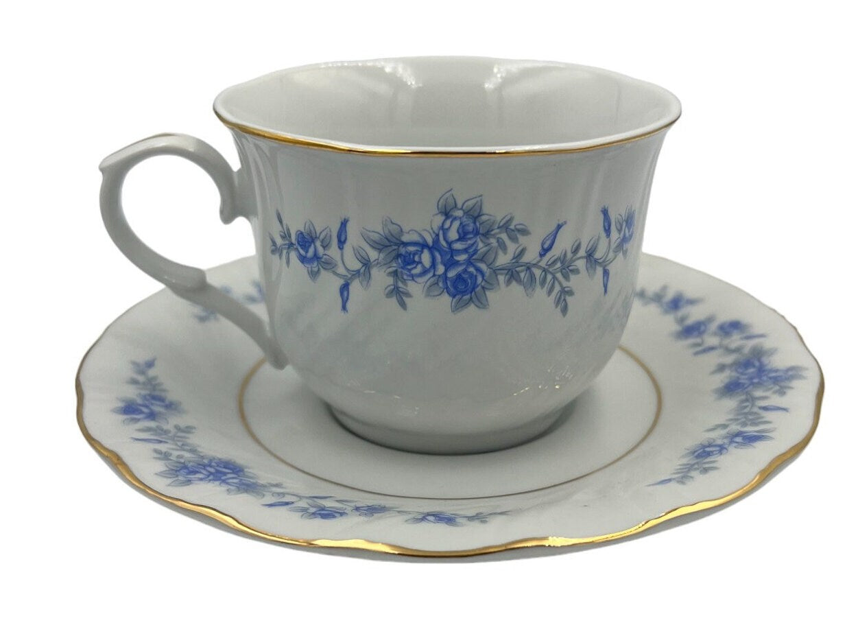 Vintage Floral Tea Cup and Saucer