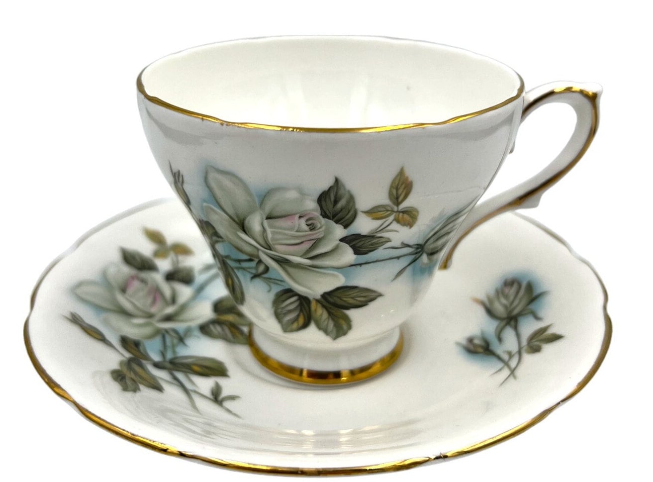 Vintage Floral Tea Cup and Saucer