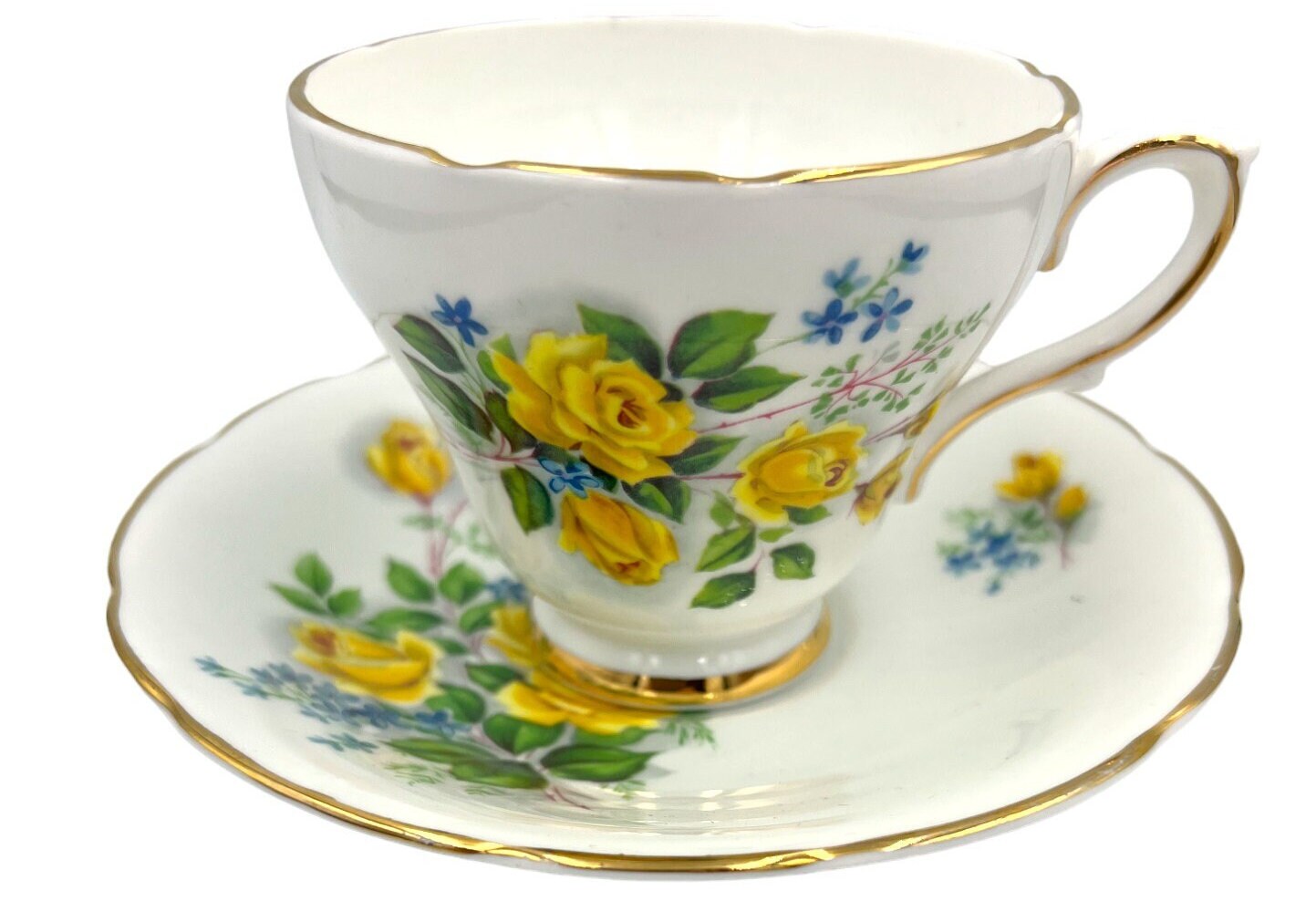 Vintage Floral Tea Cup and Saucer