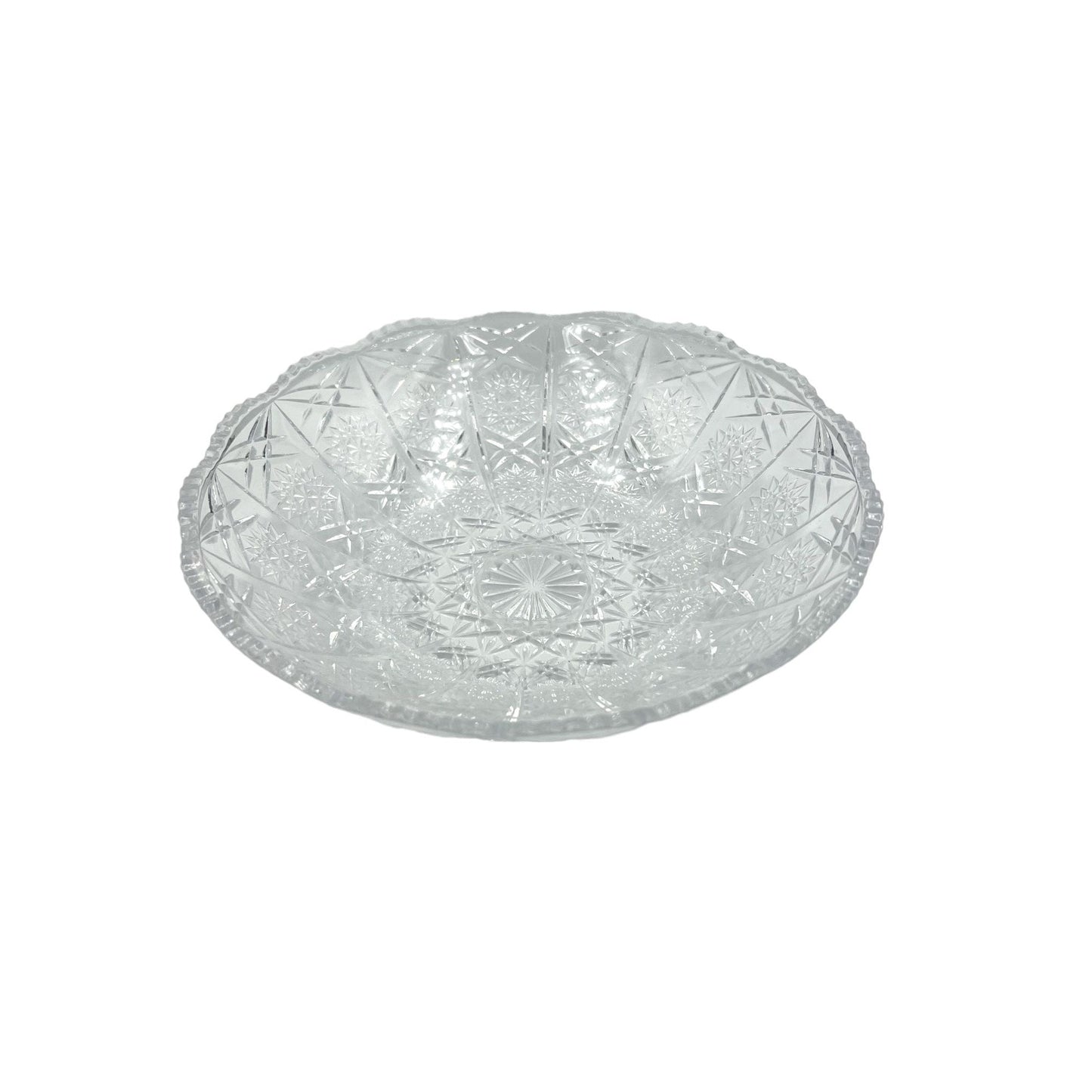 Large Antique Ornate Crystal Dish