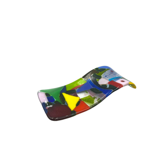 Liz Train Hand Blown Glass Abstract Tray