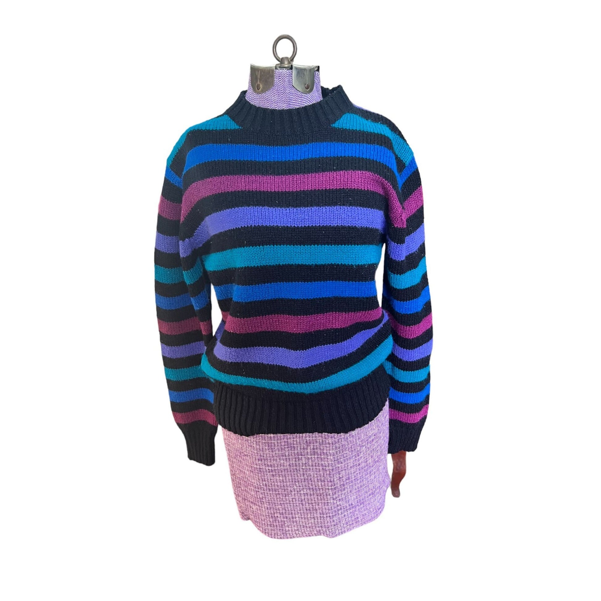 Vintage Striped Trotter Knit Sweater (L)-