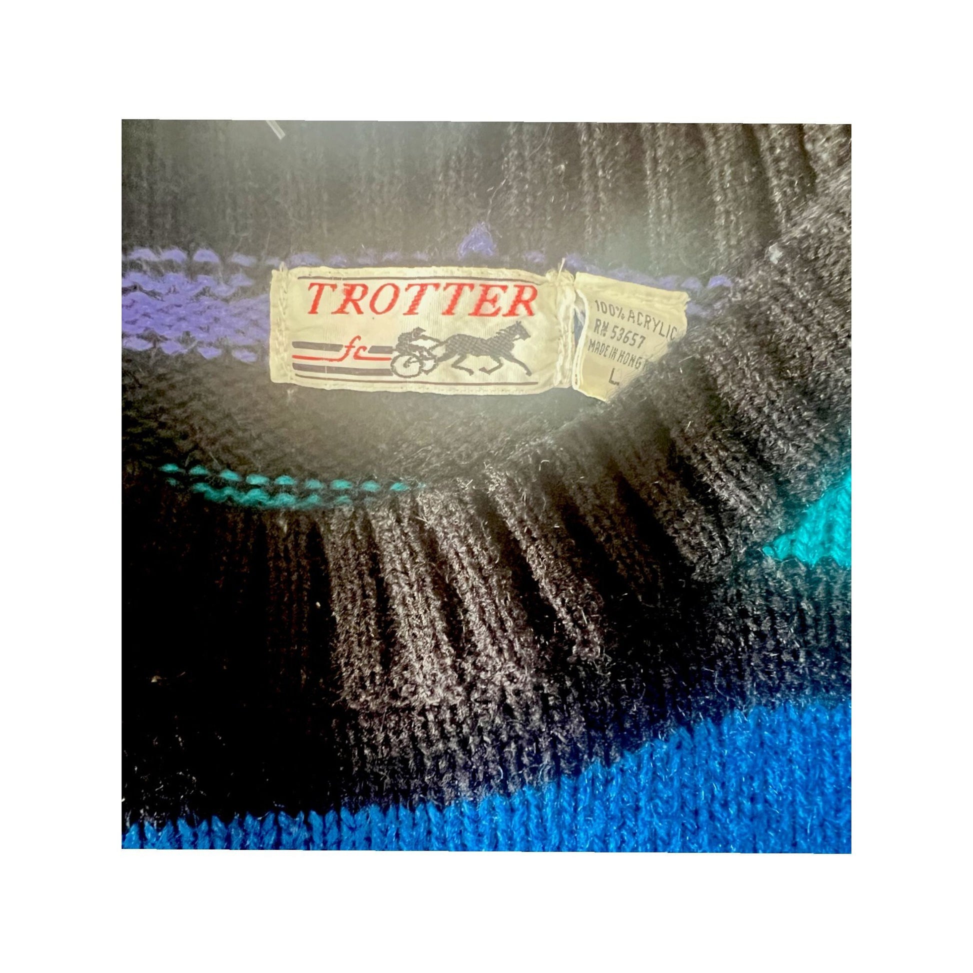 Vintage Striped Trotter Knit Sweater (L)-