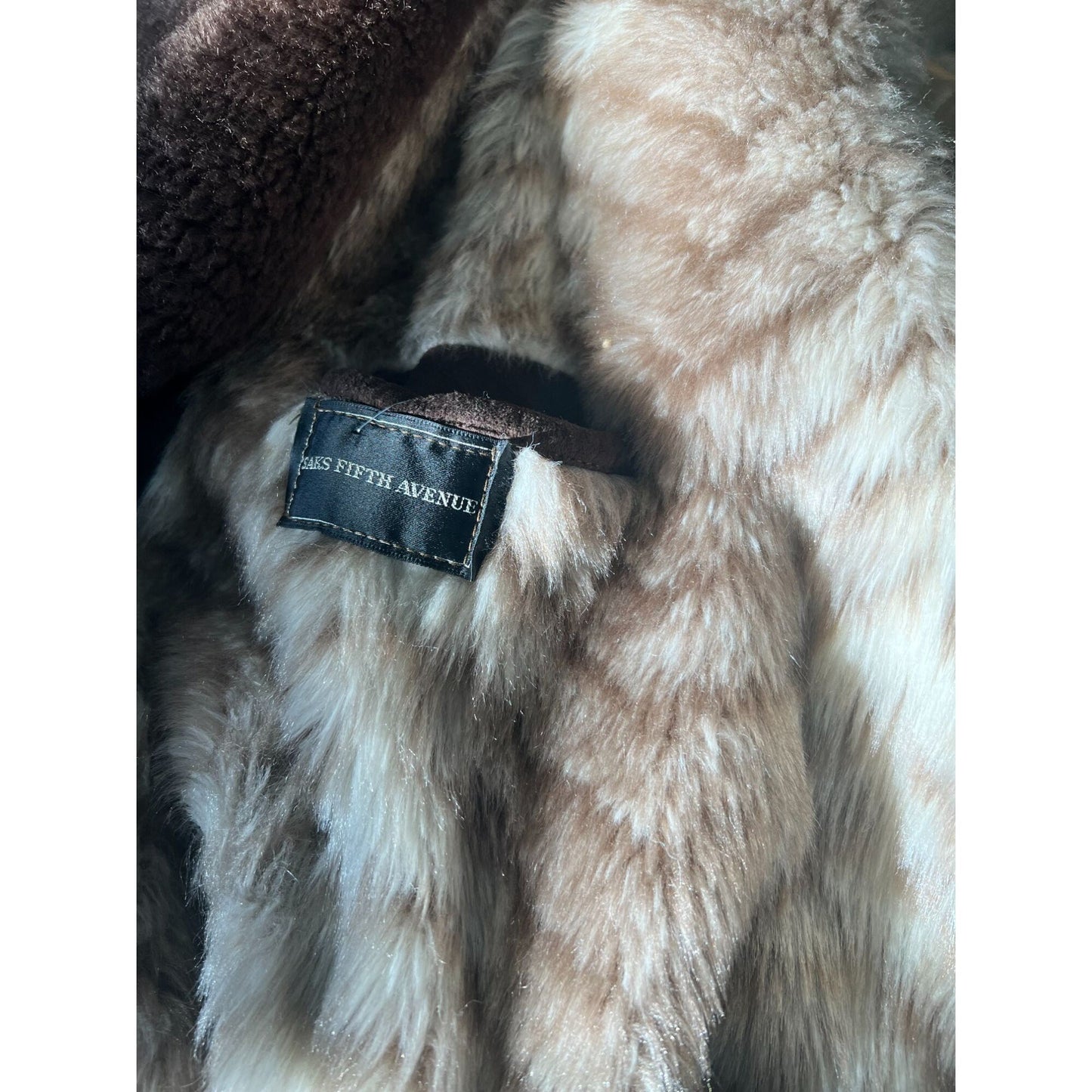 Vintage Suede Leather, Sherpa, and Fur Saks Fifth Avenue Viceroy Penny Lane Trench Coat