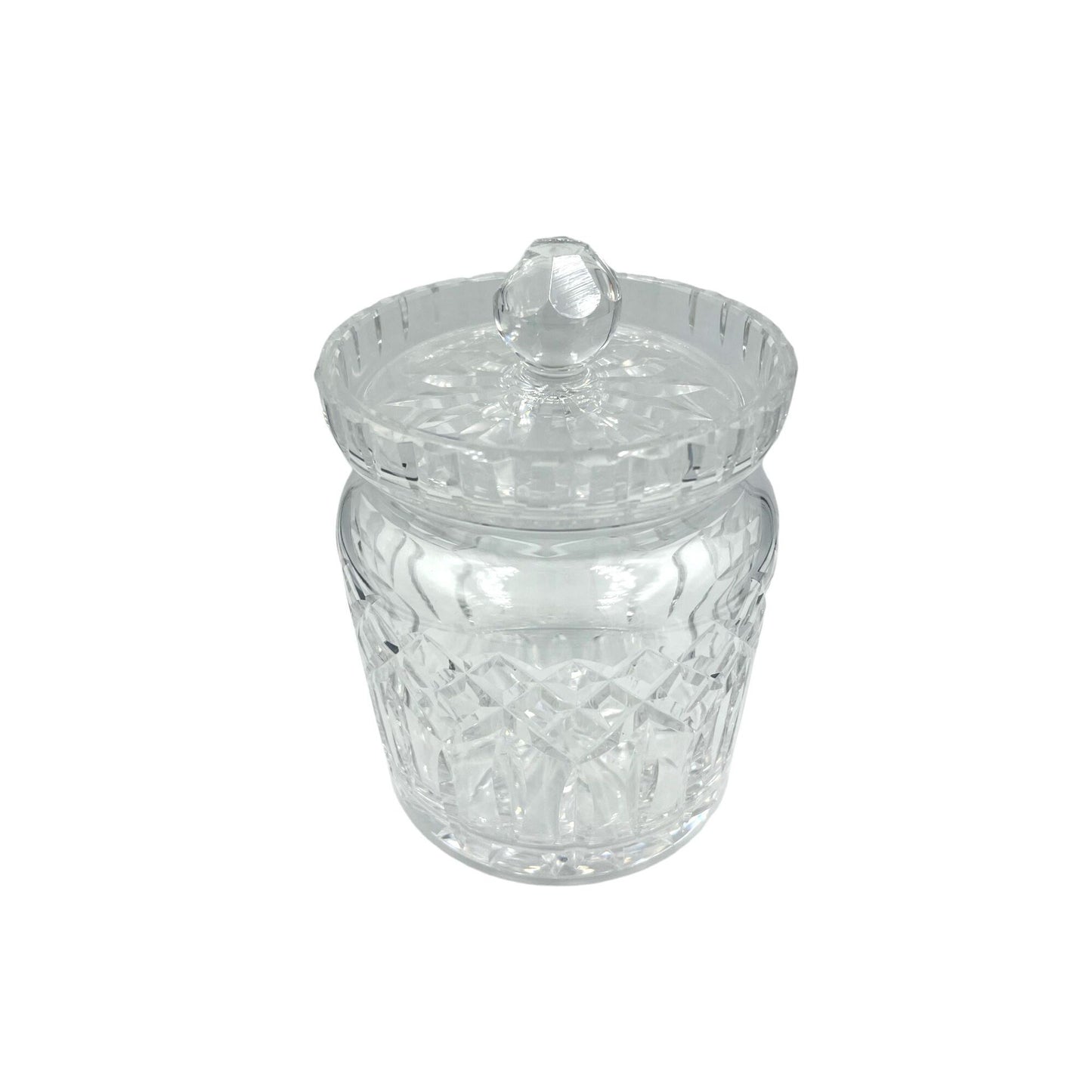 Vintage Hand Cut Crystal Jar with Lid