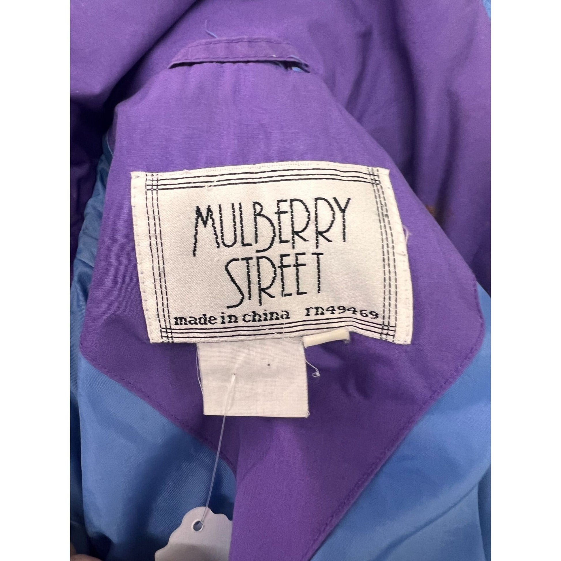 Vintage 80s Mulberry Street Purple Wind Breaker Jacket