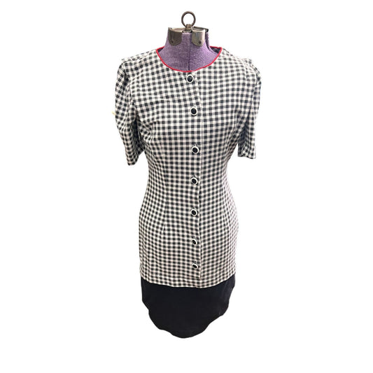 Vintage Houndstooth 90s Mini Wiggle Dress