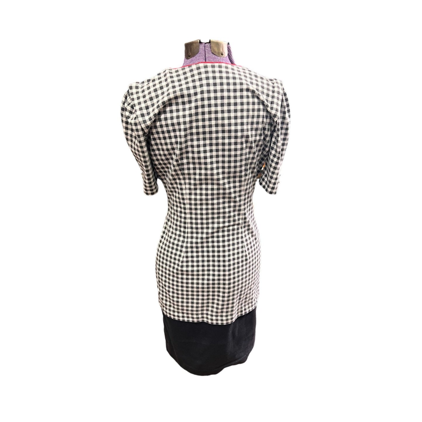 Vintage Houndstooth 90s Mini Wiggle Dress