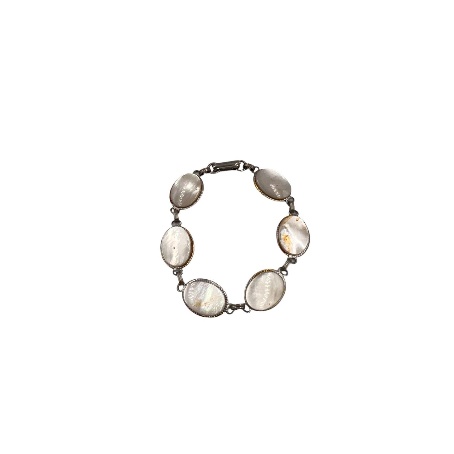 Vintage Silver and Mother of Pearl Bracelet