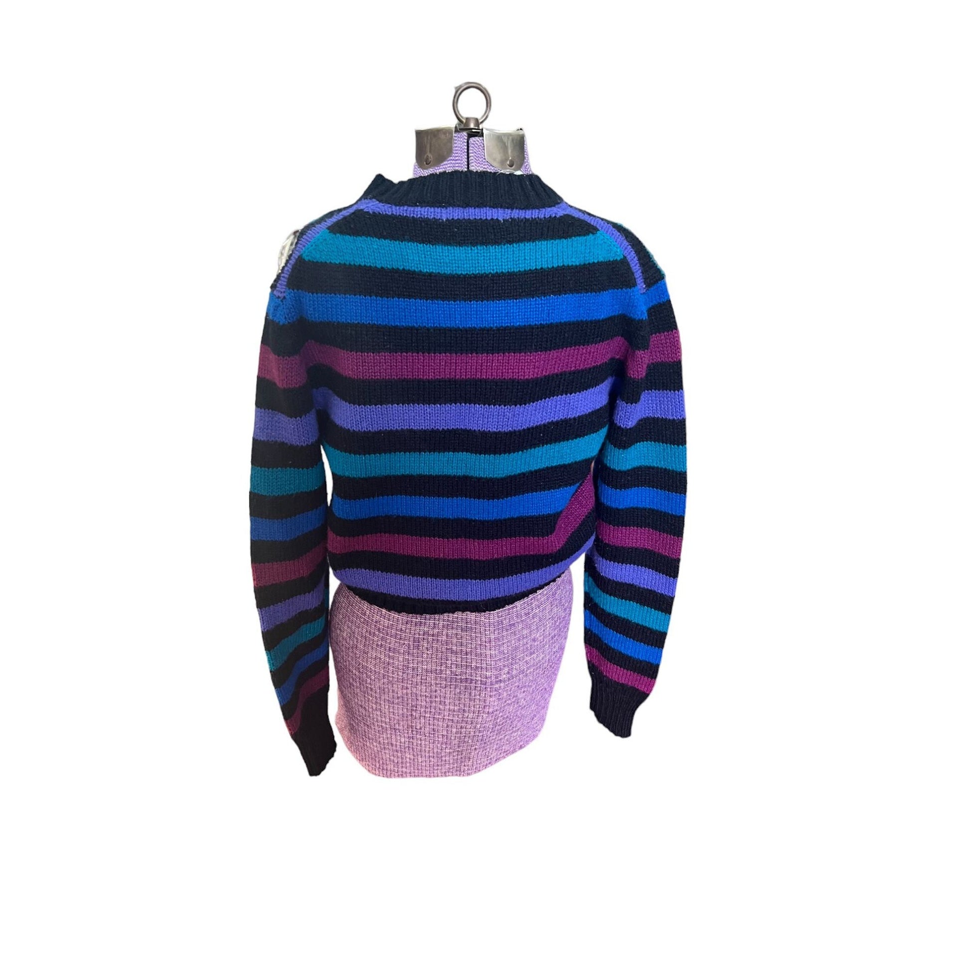 Vintage Striped Trotter Knit Sweater (L)-