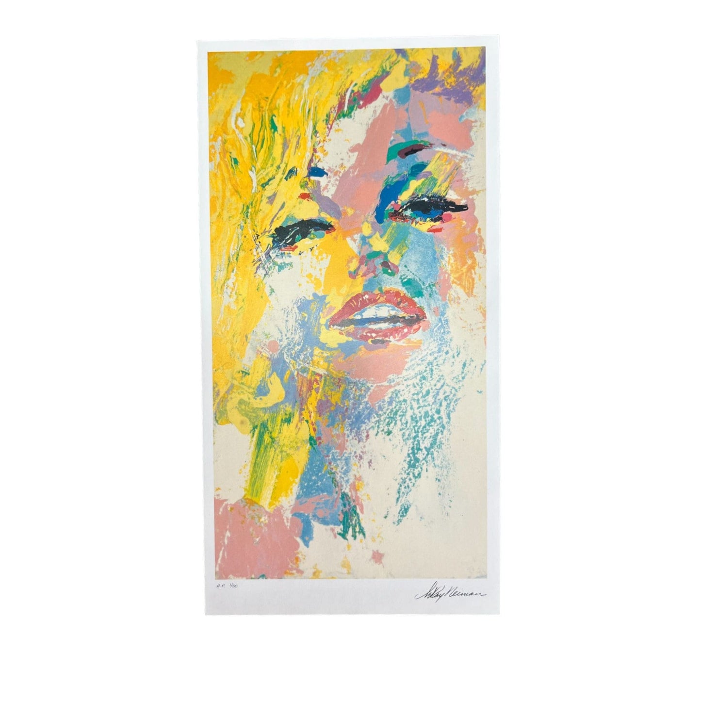 Vintage Marilyn Monroe Portrait Print by LeRoy Neiman Signed Edition 1/50