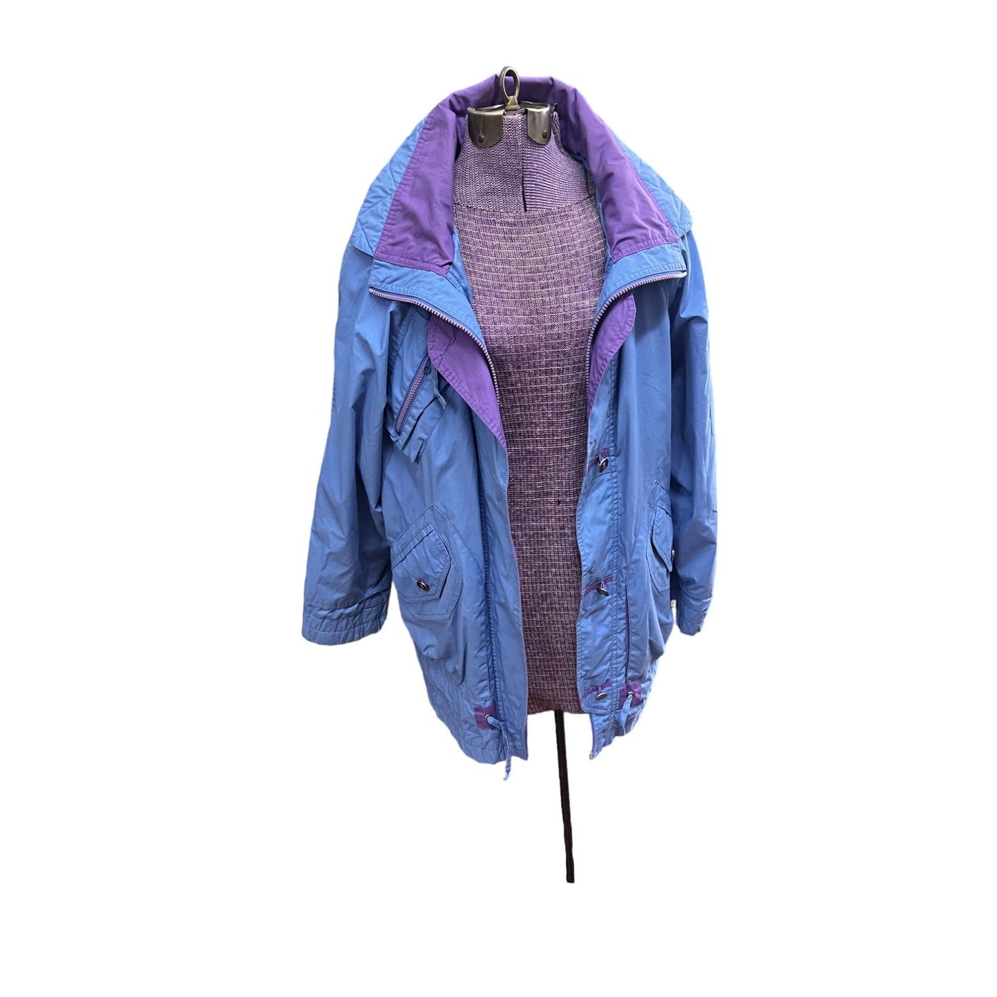 Vintage 80s Mulberry Street Purple Wind Breaker Jacket