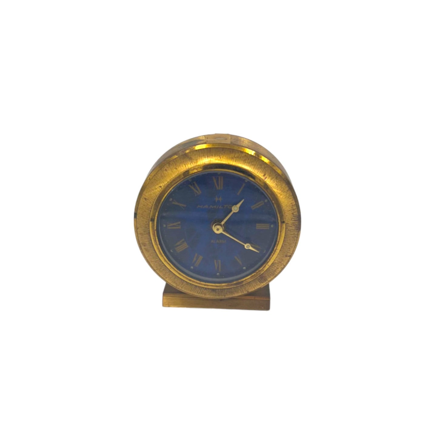 Vintage Hamilton Alarm Clock with Navy Face