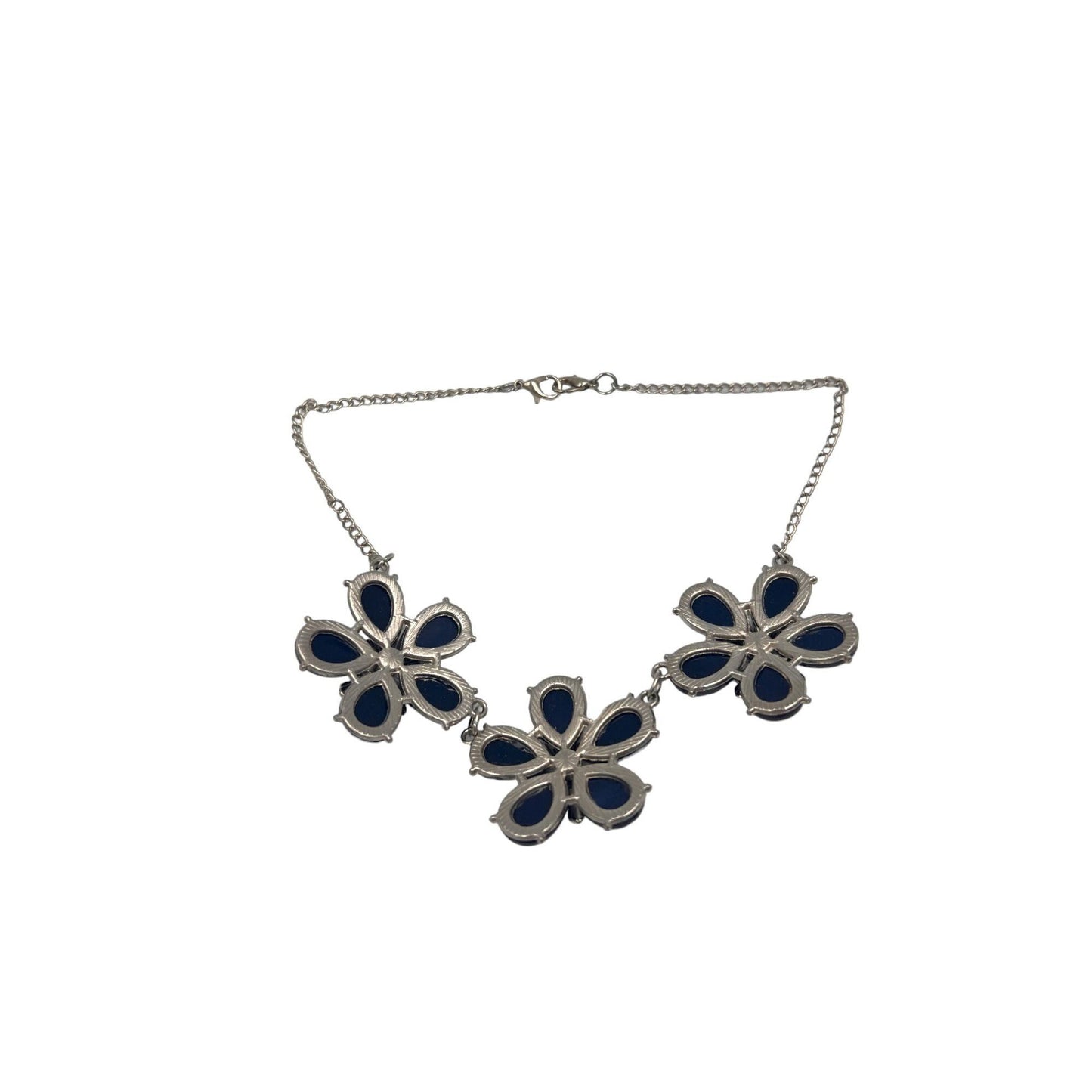 Vintage Floral Navy Blue Necklace