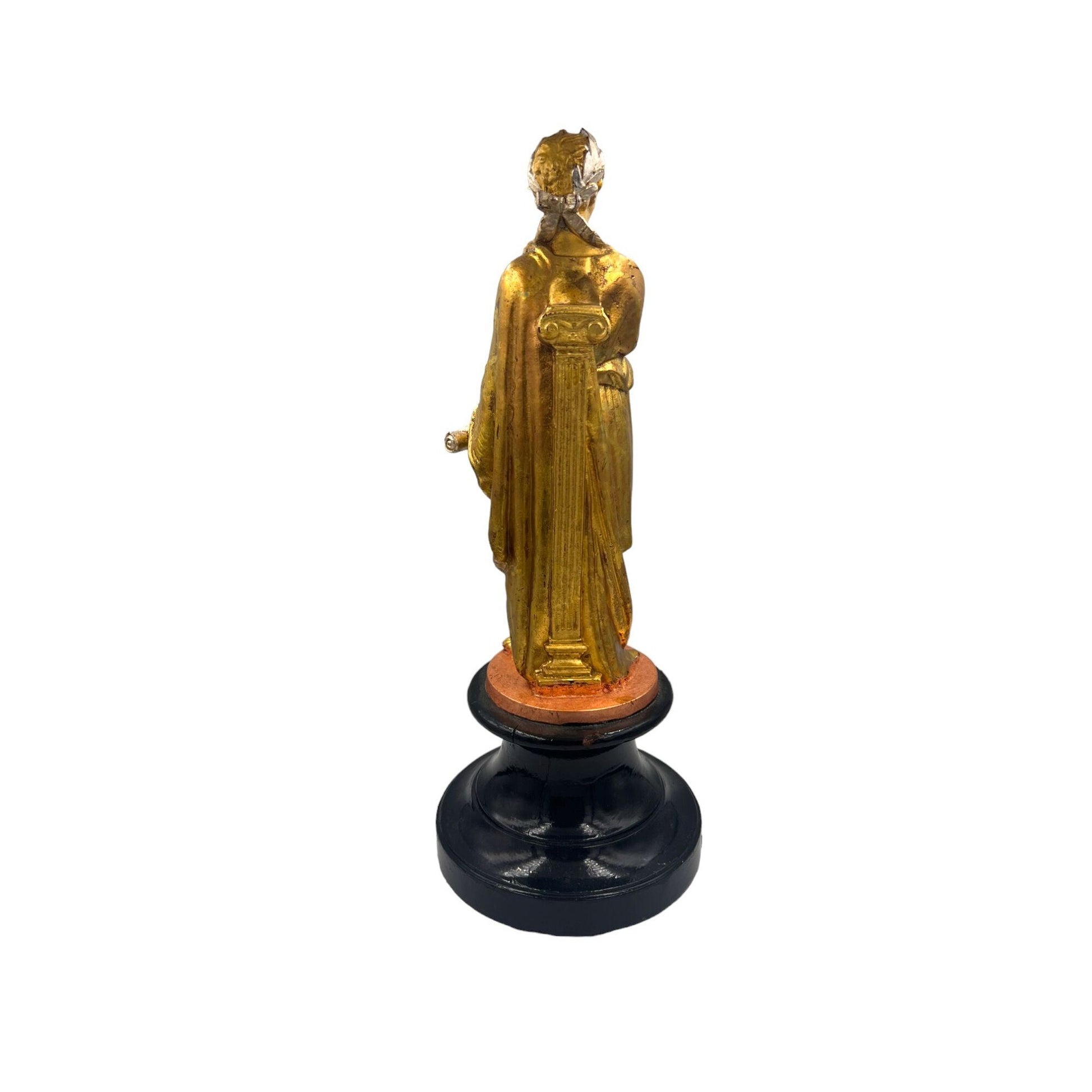 Vintage Greek God Statue Gold Painted