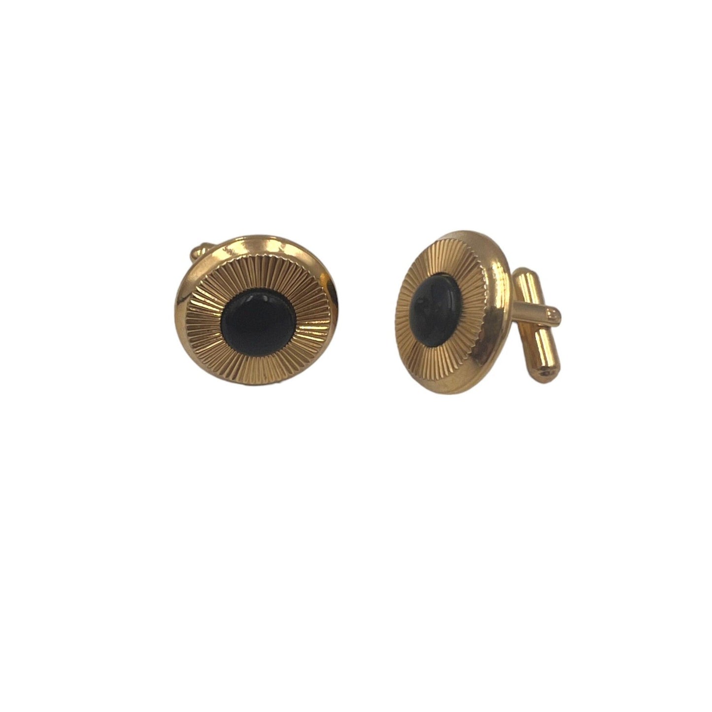 Vintage Gold and Black Cufflinks