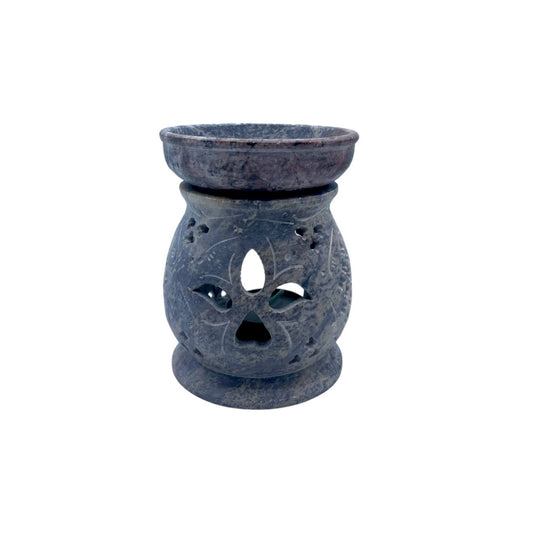 Stone Flower Marble Aroma Oil Diffuser Tealight Holder