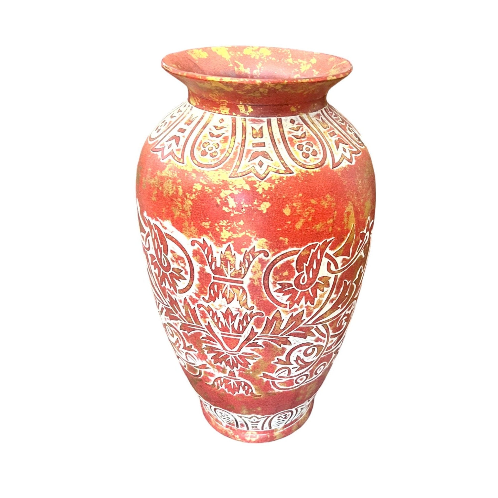 Antique Large Red and Gold Vase