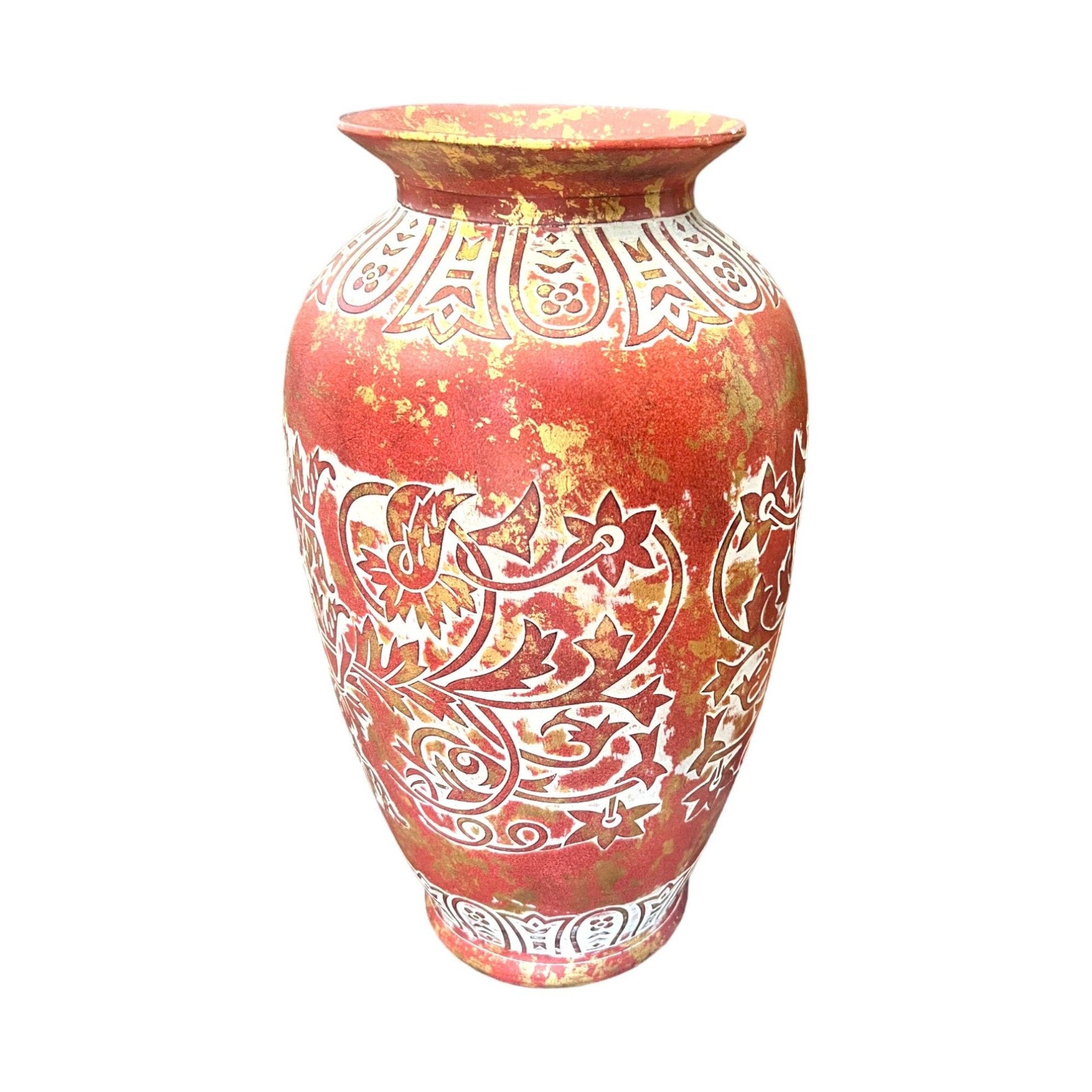 Antique Large Red and Gold Vase