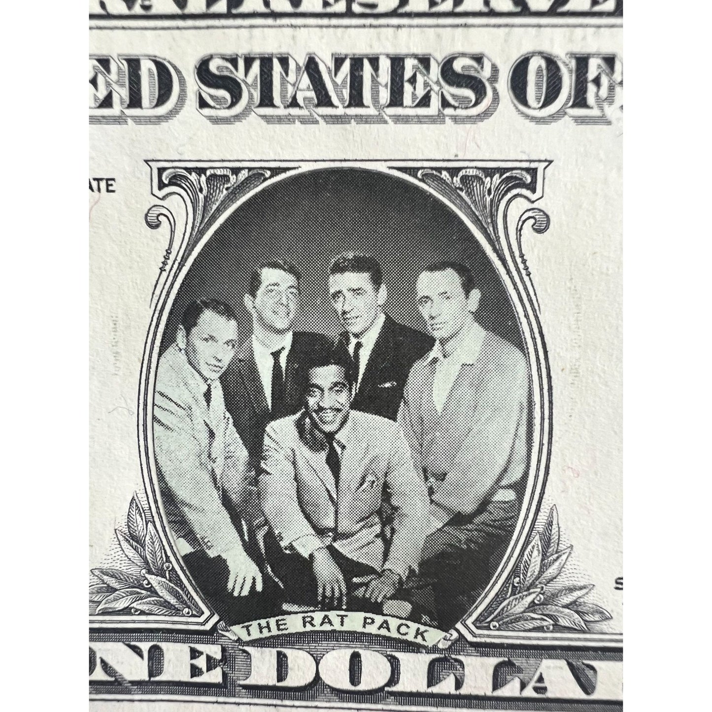 Vintage Las Vegas Residency Bundle of Postcards (4) and Dollar Bill (1) Sinatra Martin Rat Pack