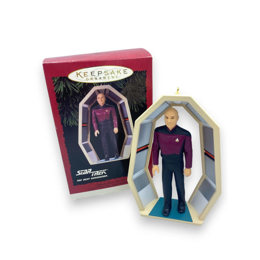 Keepsake Star Trek Captain Jean Luc Picard Hallmark Ornament and Original Box