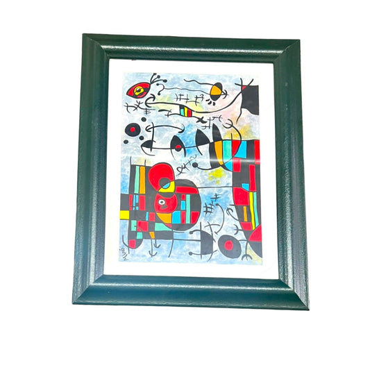 Joan Miro Signed and Framed Lithograph Barcelona Stamped
