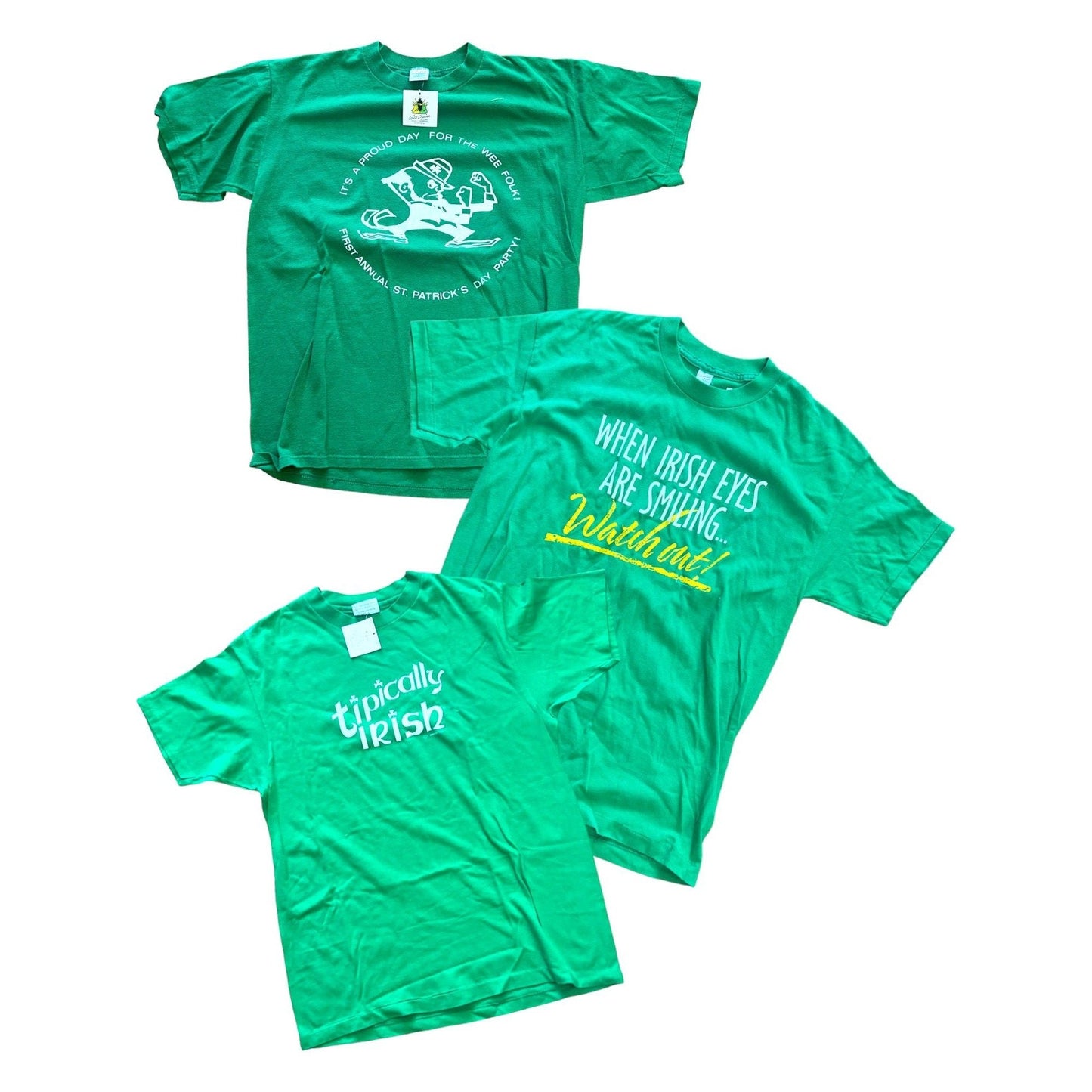 Bundle of 3 Vintage Saint Patrick's Day Tee Shirts