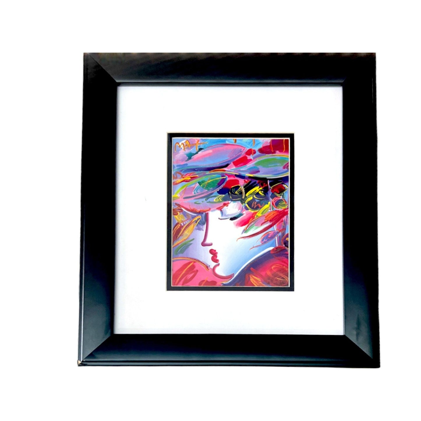 Vintage 1994 Peter Max Print "Blushing Beauty" Framed