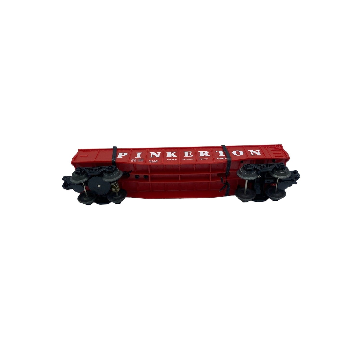 Vintage Red Pinkerton Freight Toy Train Car with Cargo