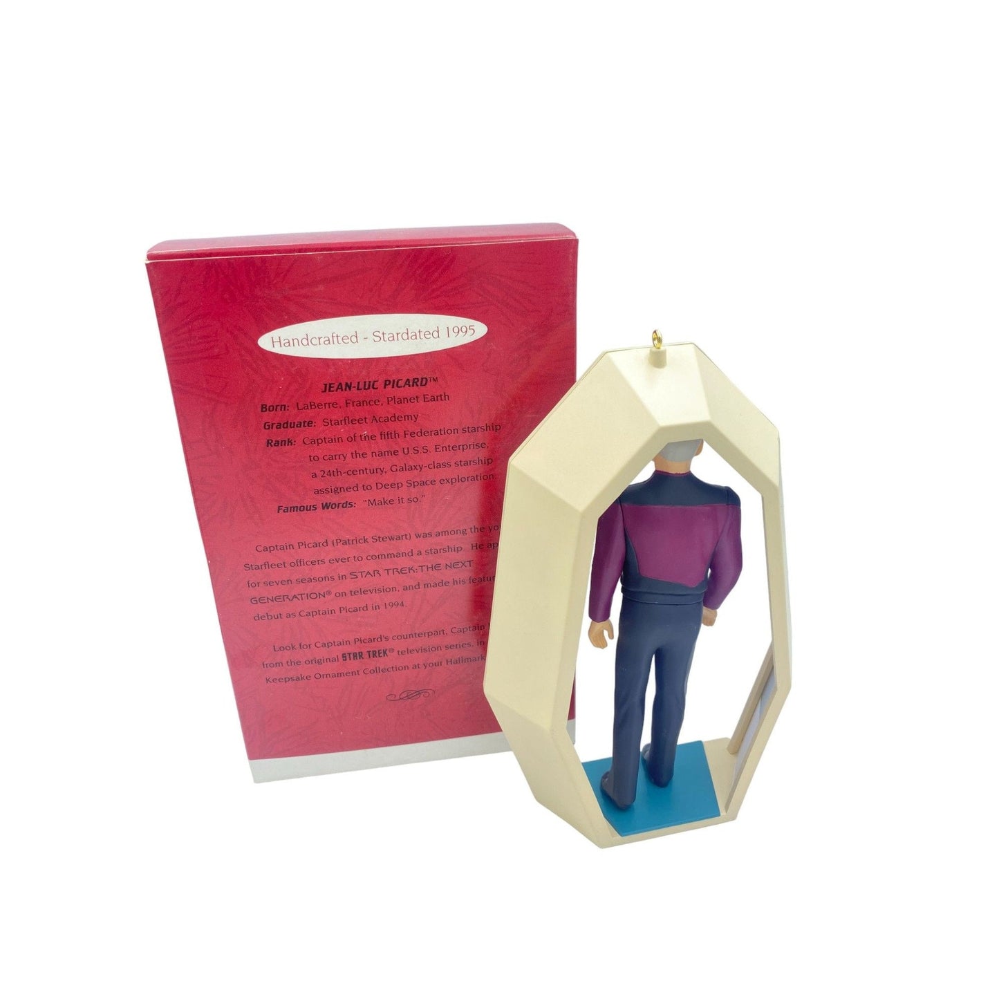 Keepsake Star Trek Captain Jean Luc Picard Hallmark Ornament and Original Box