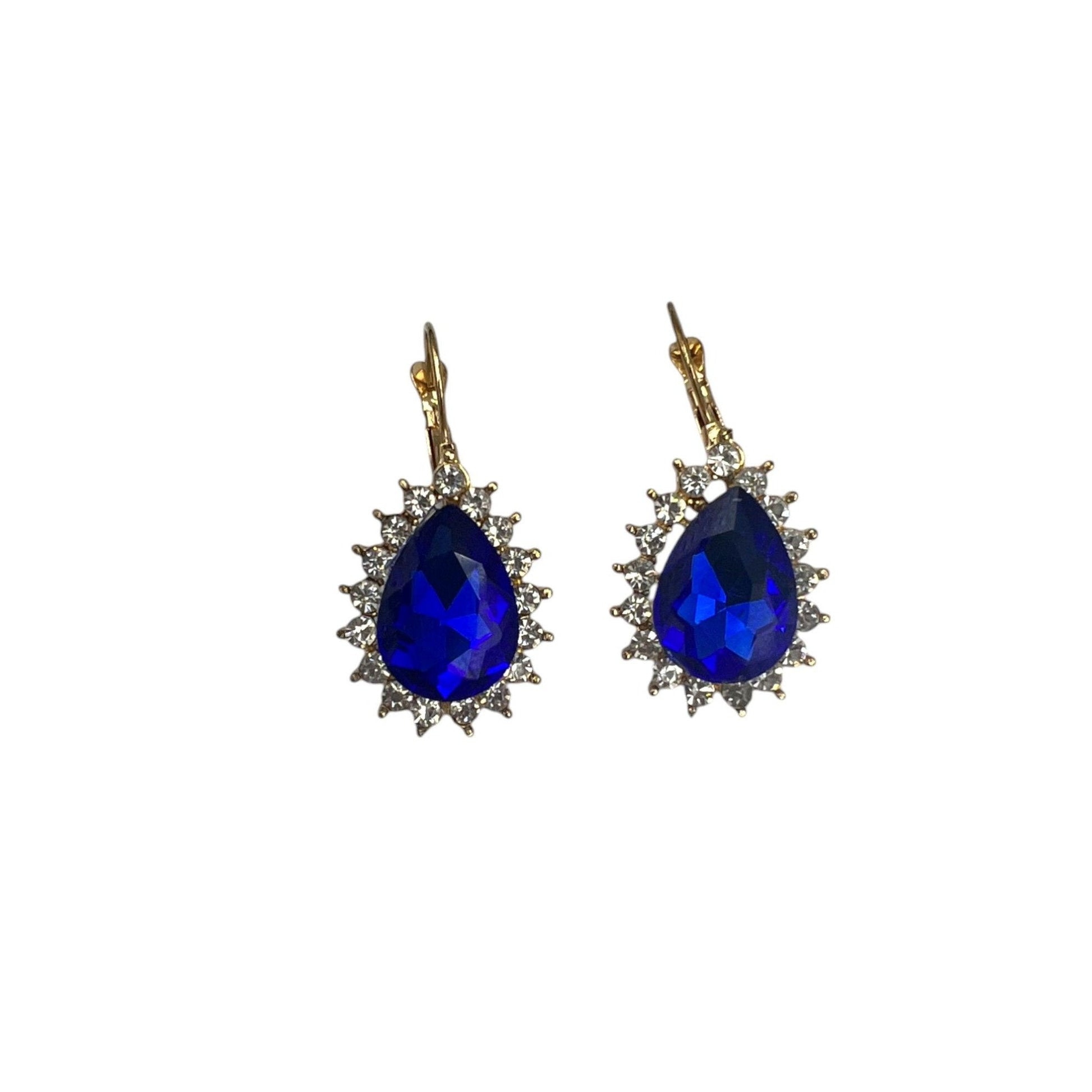 Vintage Blue Stone Dangle Earrings Special Occasion