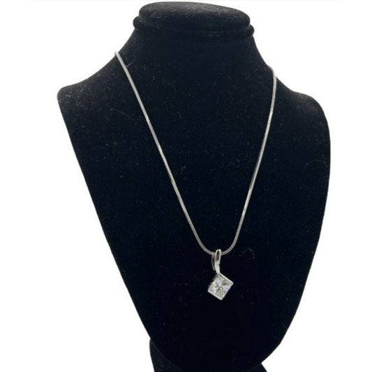 Vintage Crystal and Sterling Silver Necklace