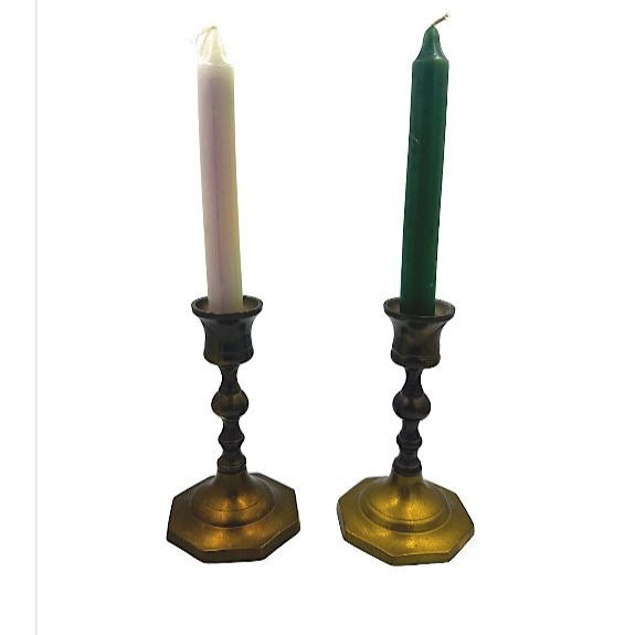 Pair of Vintage Brass Candle Sticks