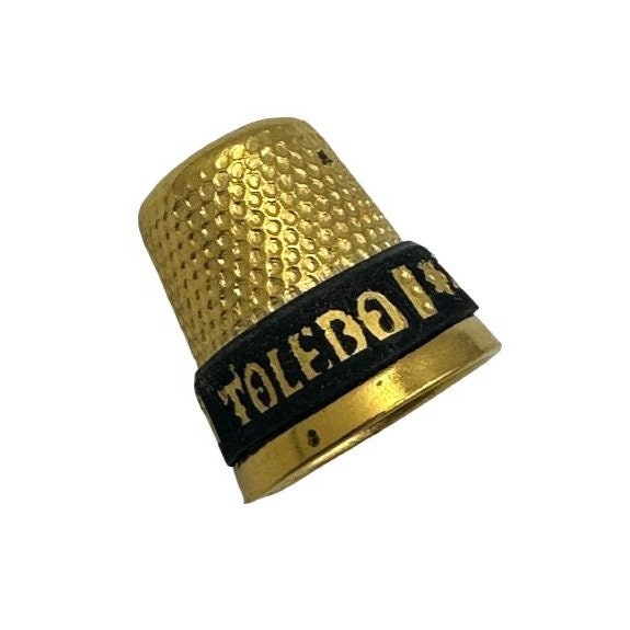 Vintage Collectable City Gold Thimble "Toledo"