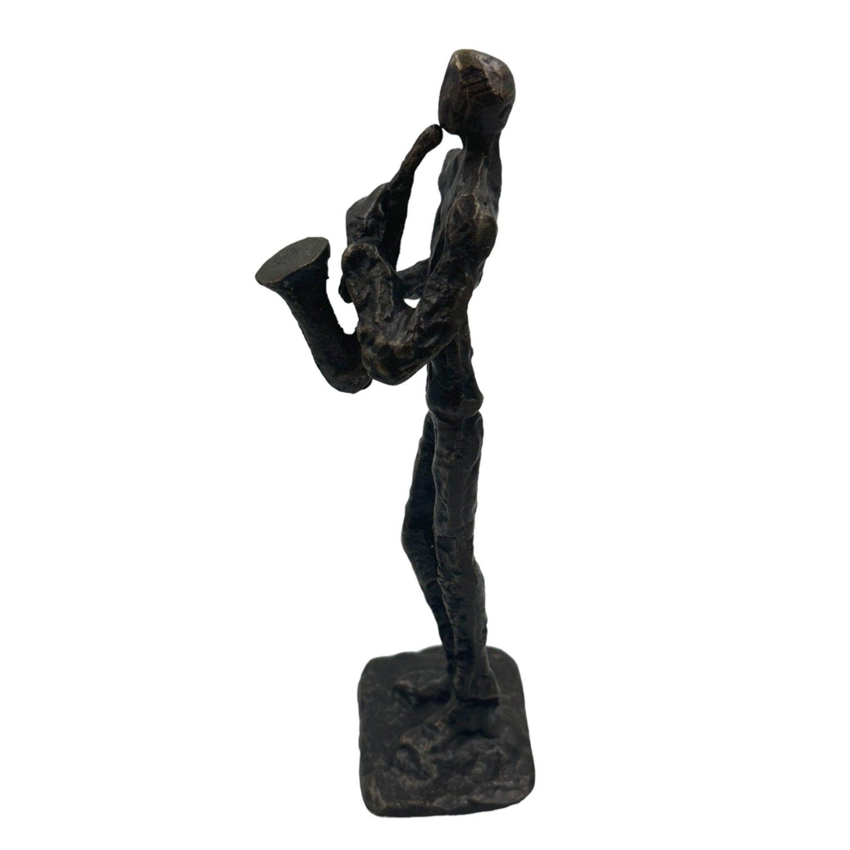 Set of 3 Bronze Cast Musician Art Figurines