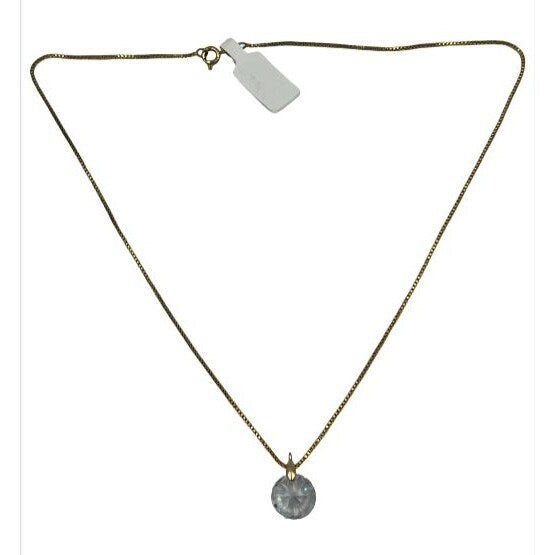 Vintage Crystal and Gold Style Chain Pendant Necklace