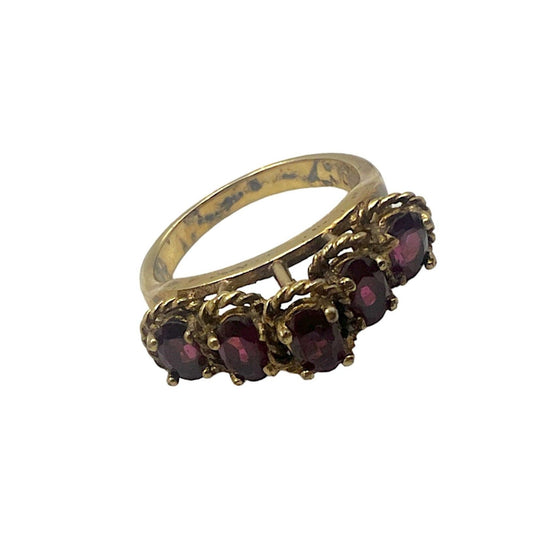 Vintage Gold and Amythyst Ring US Size 6