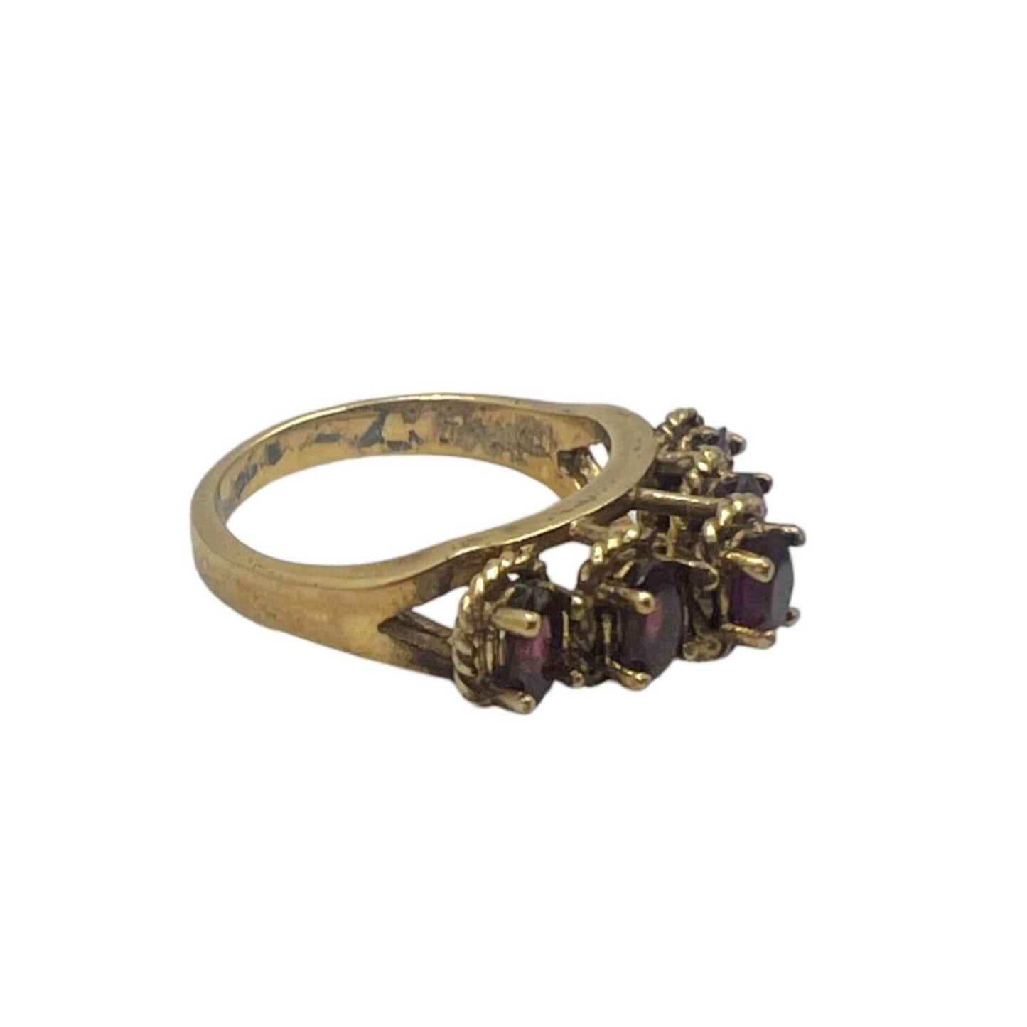 Vintage Gold and Amythyst Ring US Size 6