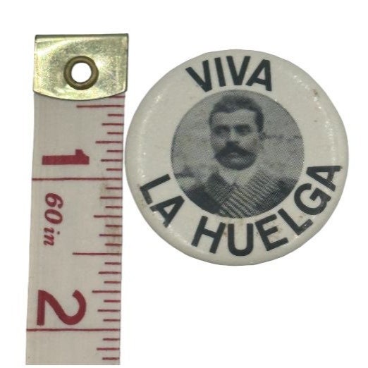 Vintage Vive La Huelga Pin Emiliano Zapata