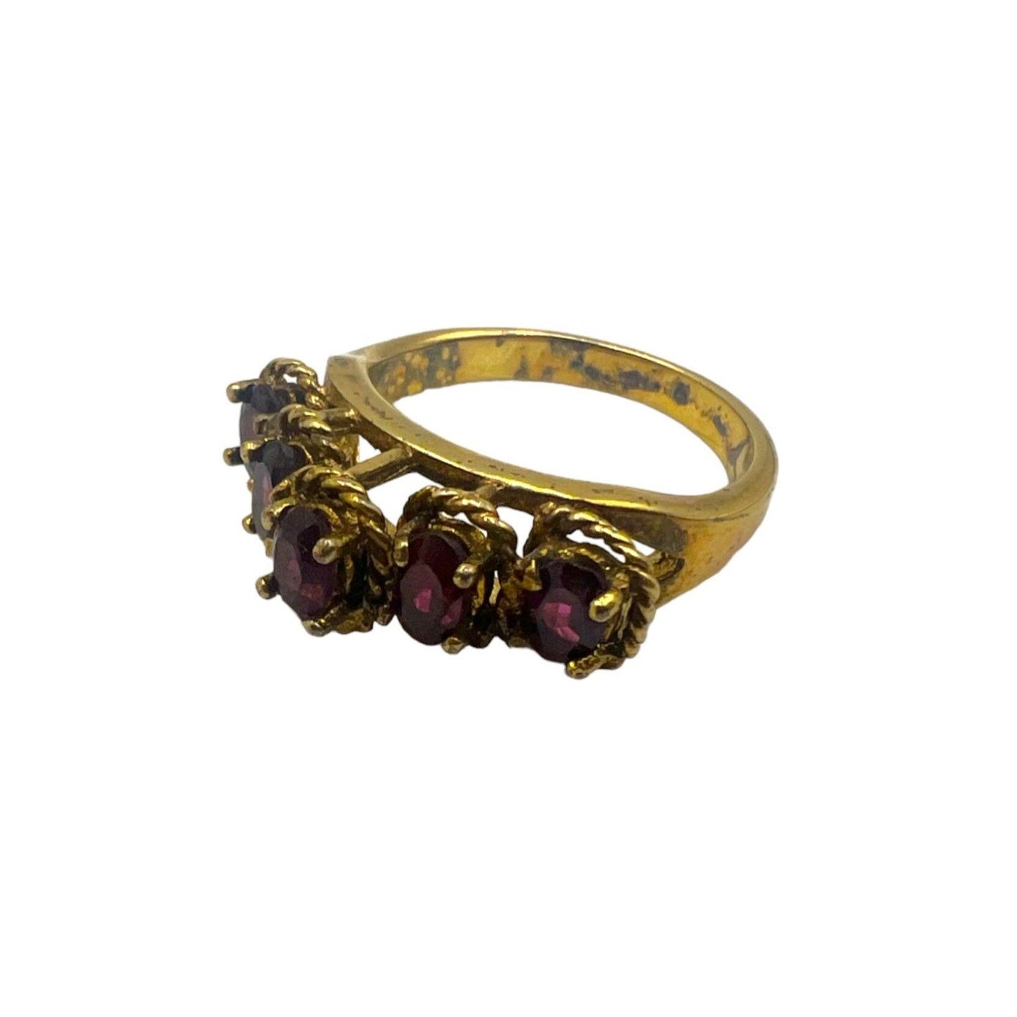 Vintage Gold and Amythyst Ring US Size 6